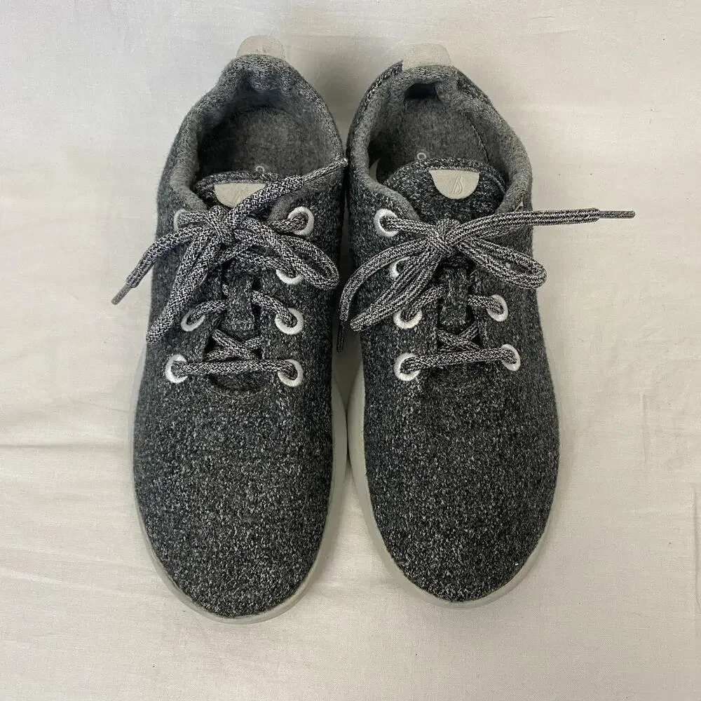 Allbirds Shoes Womens Size 10 Charcoal Gray Wool Runners Merino Lace Up Sneakers